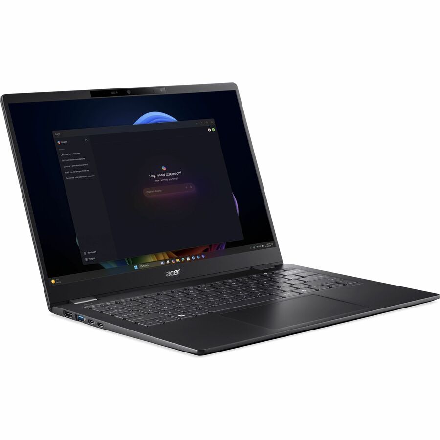 Alternate-Image2 Image for Acer TravelMate P6 14 AI P614-54T TMP614-54T-79DF 14" Touchscreen Copilot+ PC Notebook - WUXGA - 60 Hz - Intel Core Ultra 7 258V - 32 GB - 1 TB SSD - English Keyboard - Black