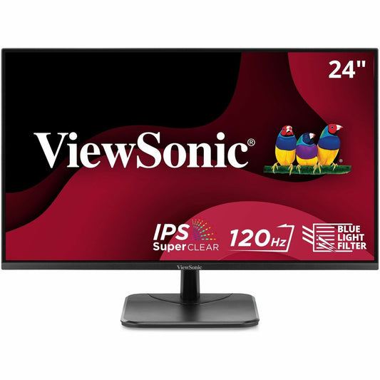 Main Image for ViewSonic VA2456A-MHD 24 Inch IPS 1080p Monitor with 120Hz, Eye Care, HDMI, DisplayPort, and VGA Inputs for Home and Office