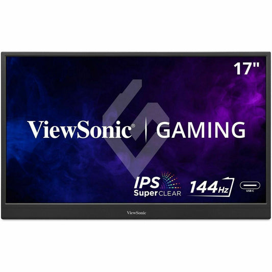 Main Image for ViewSonic VX1754 17 Inch 1080p IPS Portable Gaming Monitor with 144Hz, AMD FreeSync, 2 Way Powered 60W USB C, Mini HDMI, and Built-in Stand with Protective Cover