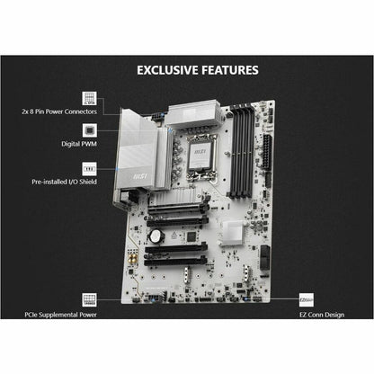 Alternate-Image6 Image for MSI Z890-S WIFI WHITE Gaming Desktop Motherboard - Intel Z890 Chipset - Socket LGA-1851 - ATX