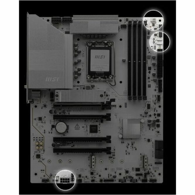 Alternate-Image9 Image for MSI Z890-S WIFI WHITE Gaming Desktop Motherboard - Intel Z890 Chipset - Socket LGA-1851 - ATX