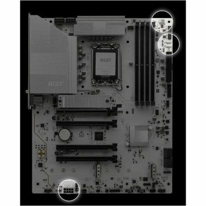 Alternate-Image9 Image for MSI Z890-S WIFI WHITE Gaming Desktop Motherboard - Intel Z890 Chipset - Socket LGA-1851 - ATX