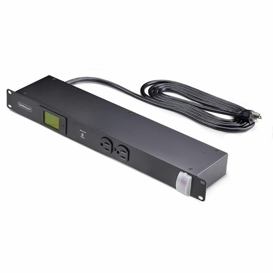 Main Image for StarTech.com 12-Outlet Horizontal Rack Mount Metered PDU, 1U Server Power Strip w/Surge Protector, 125V/15A, 8ft (2.4m) Power Cord, TAA