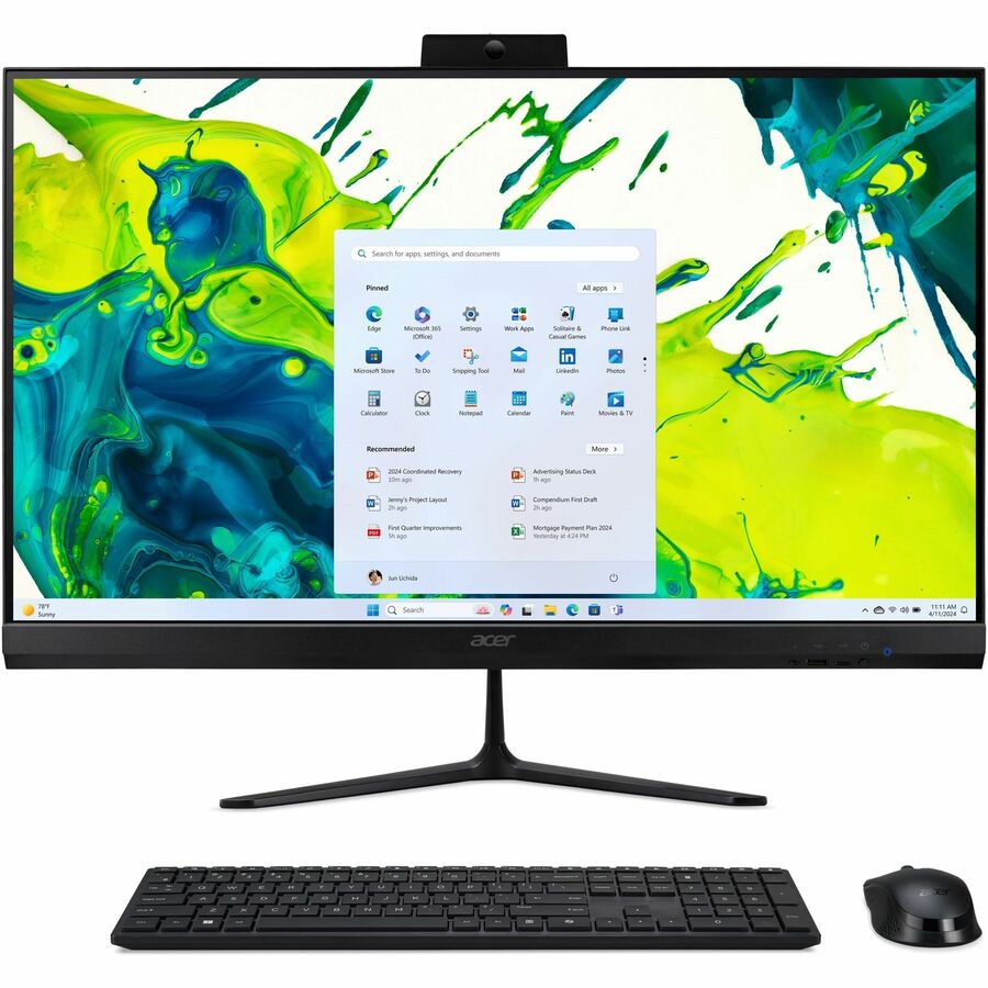 Alternate-Image3 Image for Acer Aspire C27-2G-UR15 All-in-One Computer - AMD Ryzen 5 7430U - 16 GB - 27" - Desktop