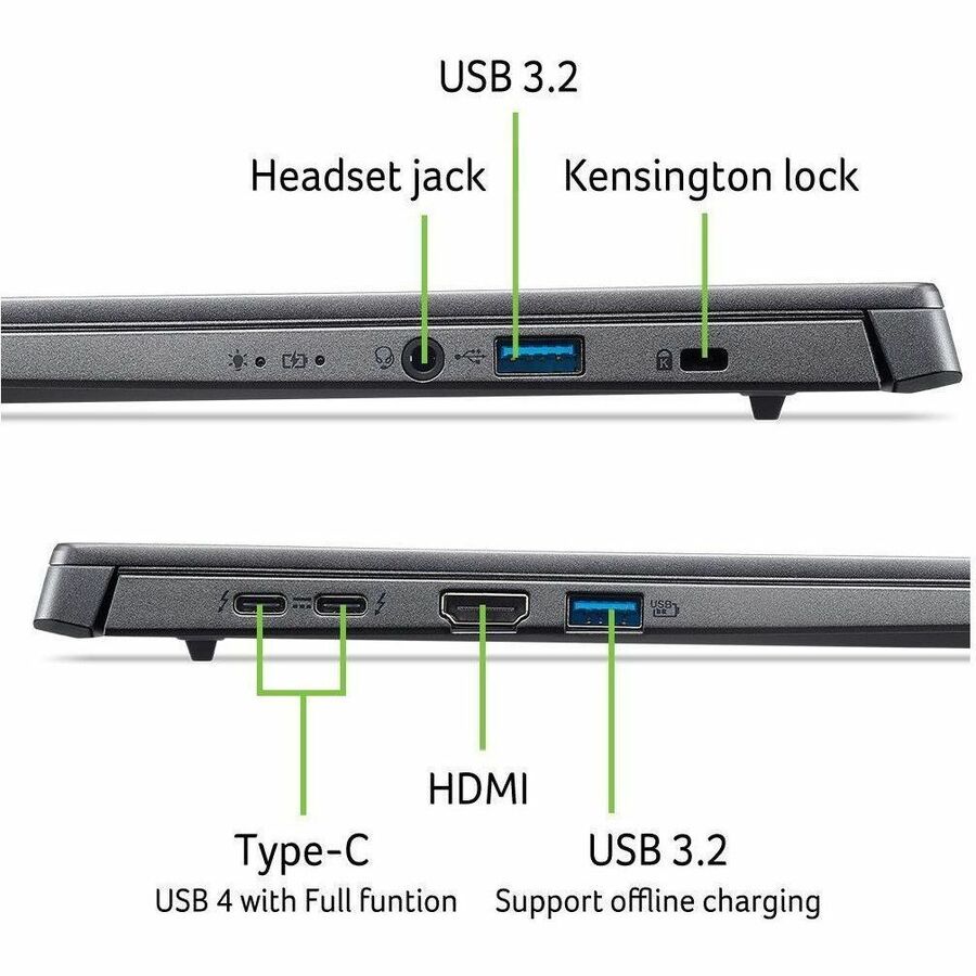 Alternate-Image1 Image for Acer Aspire 14 AI A14-52M A14-52M-72FH 14" Copilot+ PC Notebook - WUXGA - 60 Hz - Intel Core Ultra 7 256V - 16 GB - 1 TB SSD - English Keyboard - Iron