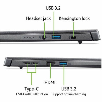 Alternate-Image1 Image for Acer Aspire 14 AI A14-52M A14-52M-72FH 14" Copilot+ PC Notebook - WUXGA - 60 Hz - Intel Core Ultra 7 256V - 16 GB - 1 TB SSD - English Keyboard - Iron