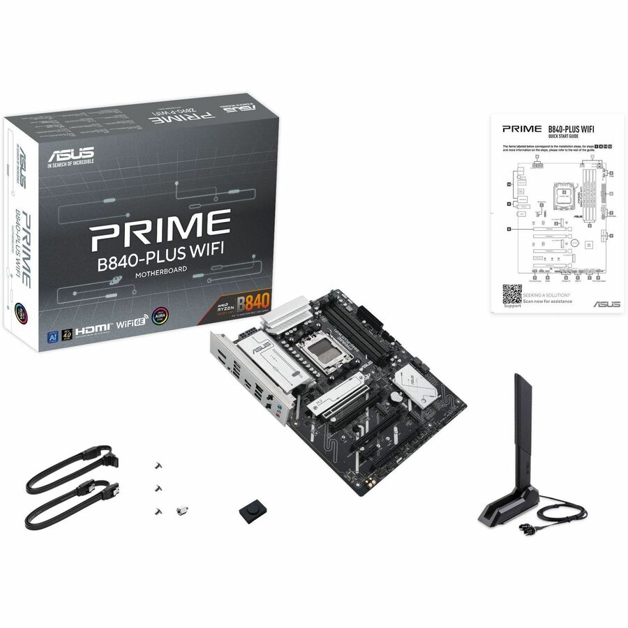Alternate-Image7 Image for Asus Prime B840-PLUS WIFI Gaming Desktop Motherboard - AMD B840 Chipset - Socket AM5 - ATX
