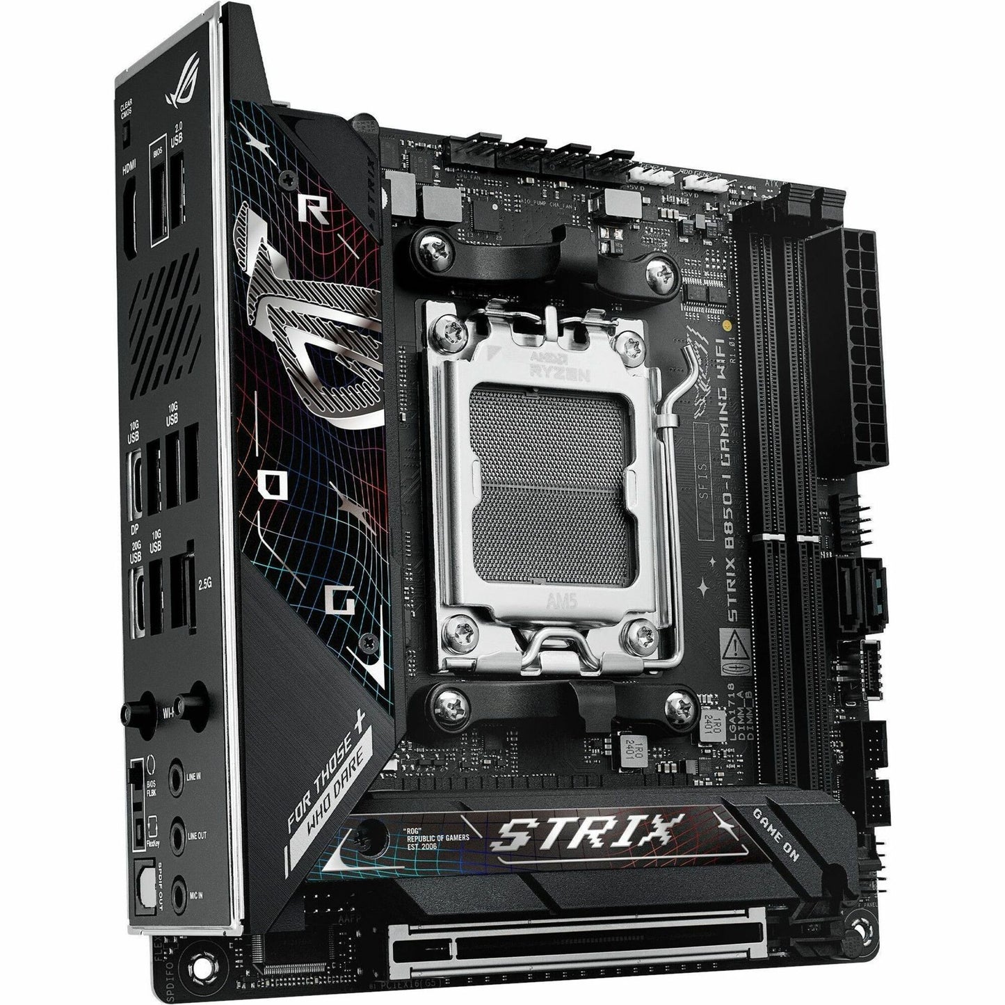 Main Image for Asus ROG Strix B850-I GAMING WIFI Gaming Desktop Motherboard - AMD B850 Chipset - Socket AM5 - Mini ITX