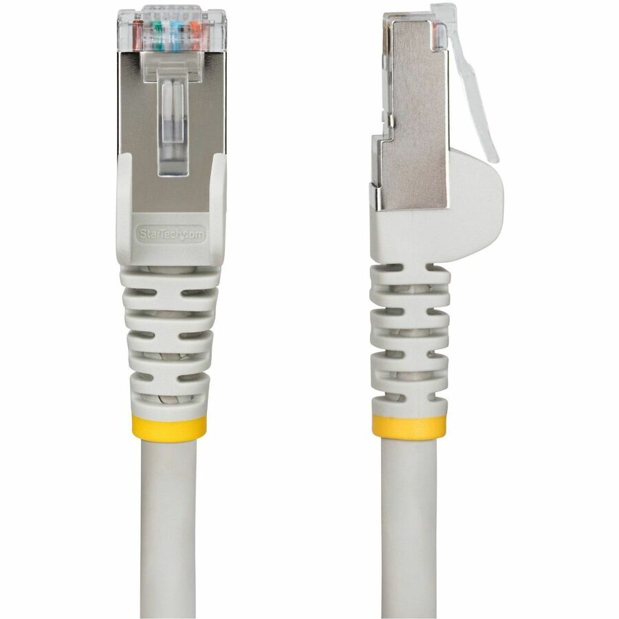 Alternate-Image1 Image for StarTech 50ft Gray CAT6a Ethernet Cable, Snagless RJ45, 10G, 100W PoE, S/FTP, LSZH, 27AWG Pure Copper, 500MHz, Shielded Network Cord