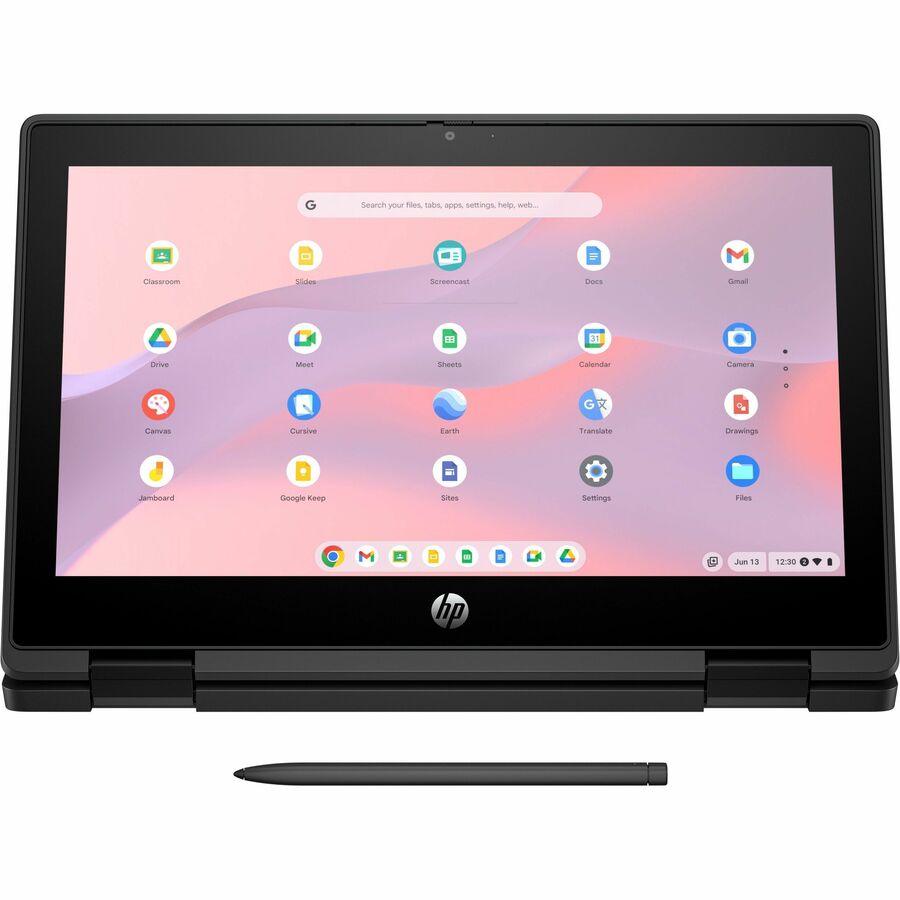 Alternate-Image5 Image for HP Fortis Flip G1m 11.6" Touchscreen Convertible 2 in 1 Chromebook - HD - Octa-core (ARM Cortex A76 + Cortex A55) - 32 GB Flash Memory - English Keyboard - Jet Black - Smart Buy
