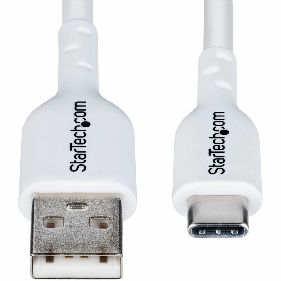 Alternate-Image5 Image for StarTech.com 10ft (3m) USB-A to USB-C Charging Cable, Charge & Sync, 3A, USB 2.0, TPE Jacket - White USB Charging Cord