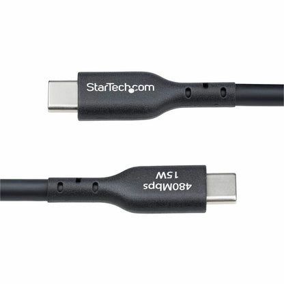Alternate-Image4 Image for StarTech 15ft (4.5m) USB-A to USB-C Charging Cable, Charge & Sync, 3A, USB 2.0, TPE Jacket - Black USB Charging Cord