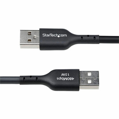 Alternate-Image3 Image for StarTech 15ft (4.5m) USB-A to USB-C Charging Cable, Charge & Sync, 3A, USB 2.0, TPE Jacket - Black USB Charging Cord