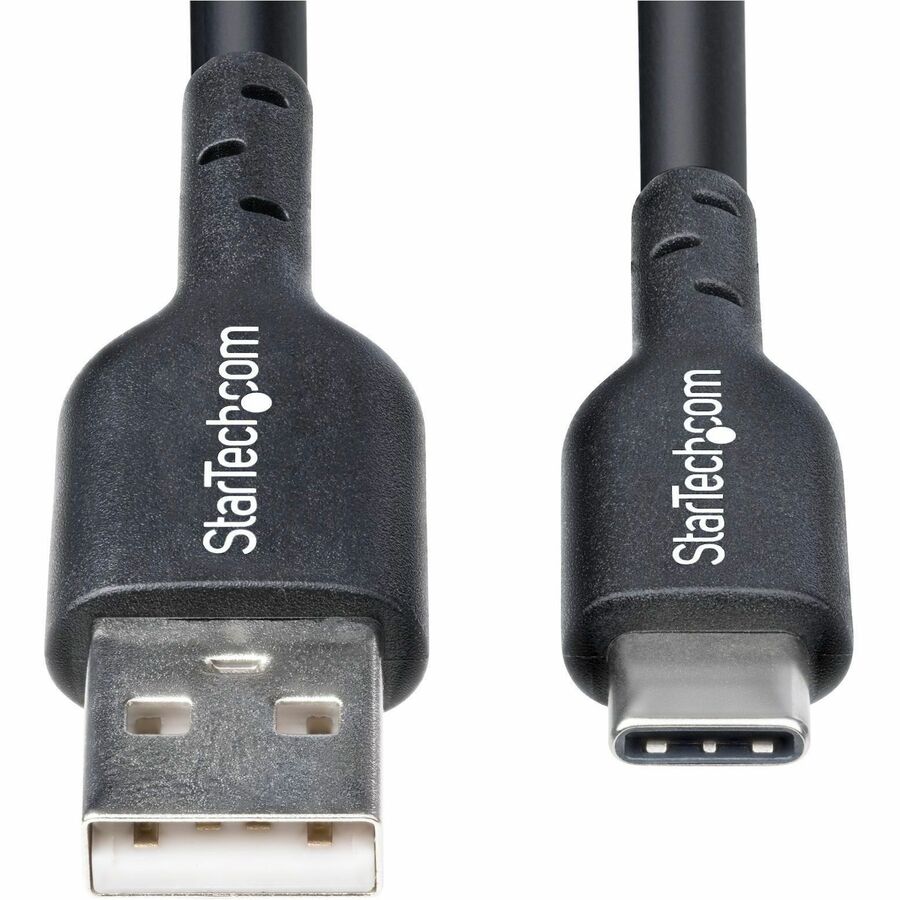 Alternate-Image5 Image for StarTech 15ft (4.5m) USB-A to USB-C Charging Cable, Charge & Sync, 3A, USB 2.0, TPE Jacket - Black USB Charging Cord