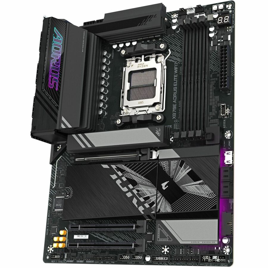 Alternate-Image2 Image for GIGABYTE Ultra Durable X870E AORUS ELITE WIFI7 Gaming Desktop Motherboard - AMD X870E Chipset - Socket AM5 - ATX