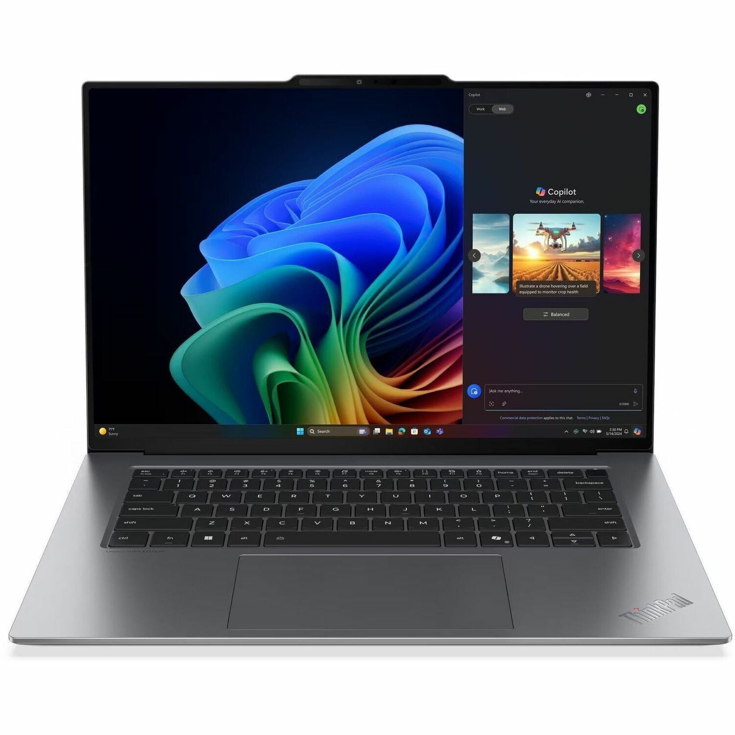 Main Image for Lenovo ThinkPad X9-15 Gen 1 21Q60026US 15.3" Copilot+ PC Notebook - 2.8K - 120 Hz - Intel Core Ultra 5 226V - Intel Evo Platform - 16 GB - 512 GB SSD - English Keyboard - Black, Arctic Gray