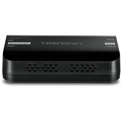 Front Image for TRENDnet 10G PoE+ Injector, TPE-315GI, Convert Non-PoE Port to a PoE+ Port, PoE (15.4W) or PoE+ (30W), 10GBASE-T Compliant, Up to 100m (328 ft.), Black