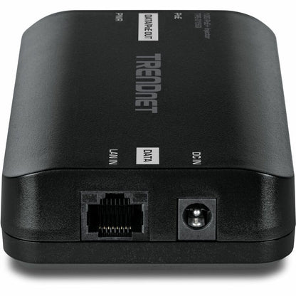 Left Image for TRENDnet 10G PoE+ Injector, TPE-315GI, Convert Non-PoE Port to a PoE+ Port, PoE (15.4W) or PoE+ (30W), 10GBASE-T Compliant, Up to 100m (328 ft.), Black