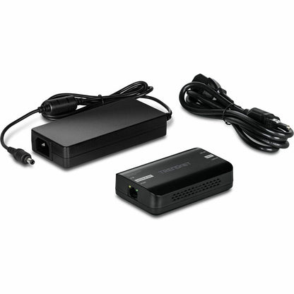 Alternate-Image2 Image for TRENDnet 10G PoE+ Injector, TPE-315GI, Convert Non-PoE Port to a PoE+ Port, PoE (15.4W) or PoE+ (30W), 10GBASE-T Compliant, Up to 100m (328 ft.), Black