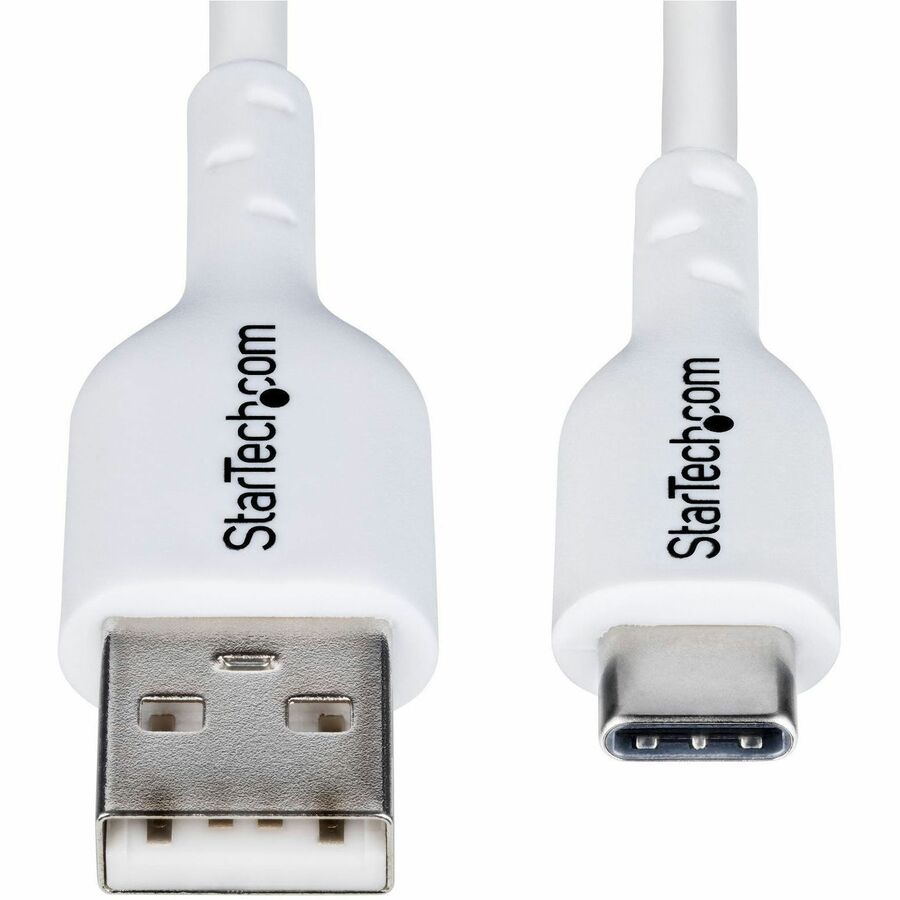 Alternate-Image5 Image for StarTech.com 3ft (91cm) USB-A to USB-C Charging Cable, Charge & Sync, 3A, USB 2.0, TPE Jacket - White USB Charging Cord