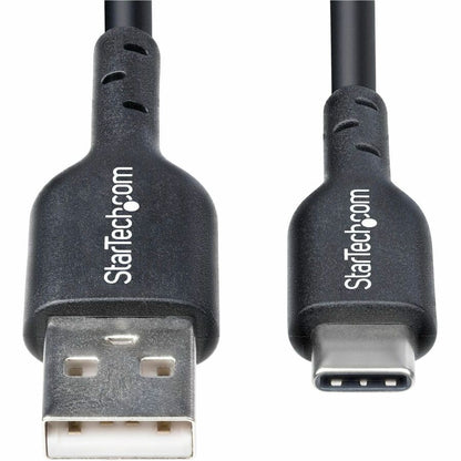 Alternate-Image5 Image for StarTech 6ft (1.8m) USB-A to USB-C Charging Cable, Charge & Sync, 3A, USB 2.0, TPE Jacket - Black USB Charging Cord