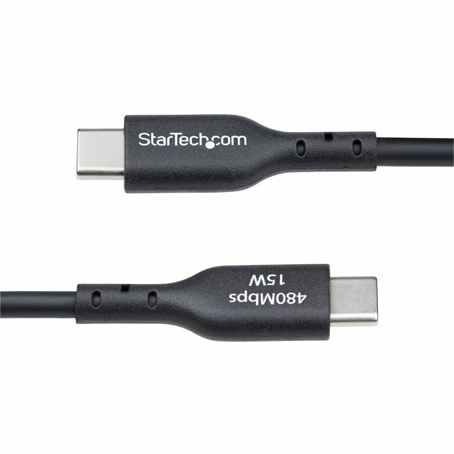 Alternate-Image4 Image for StarTech 6ft (1.8m) USB-A to USB-C Charging Cable, Charge & Sync, 3A, USB 2.0, TPE Jacket - Black USB Charging Cord