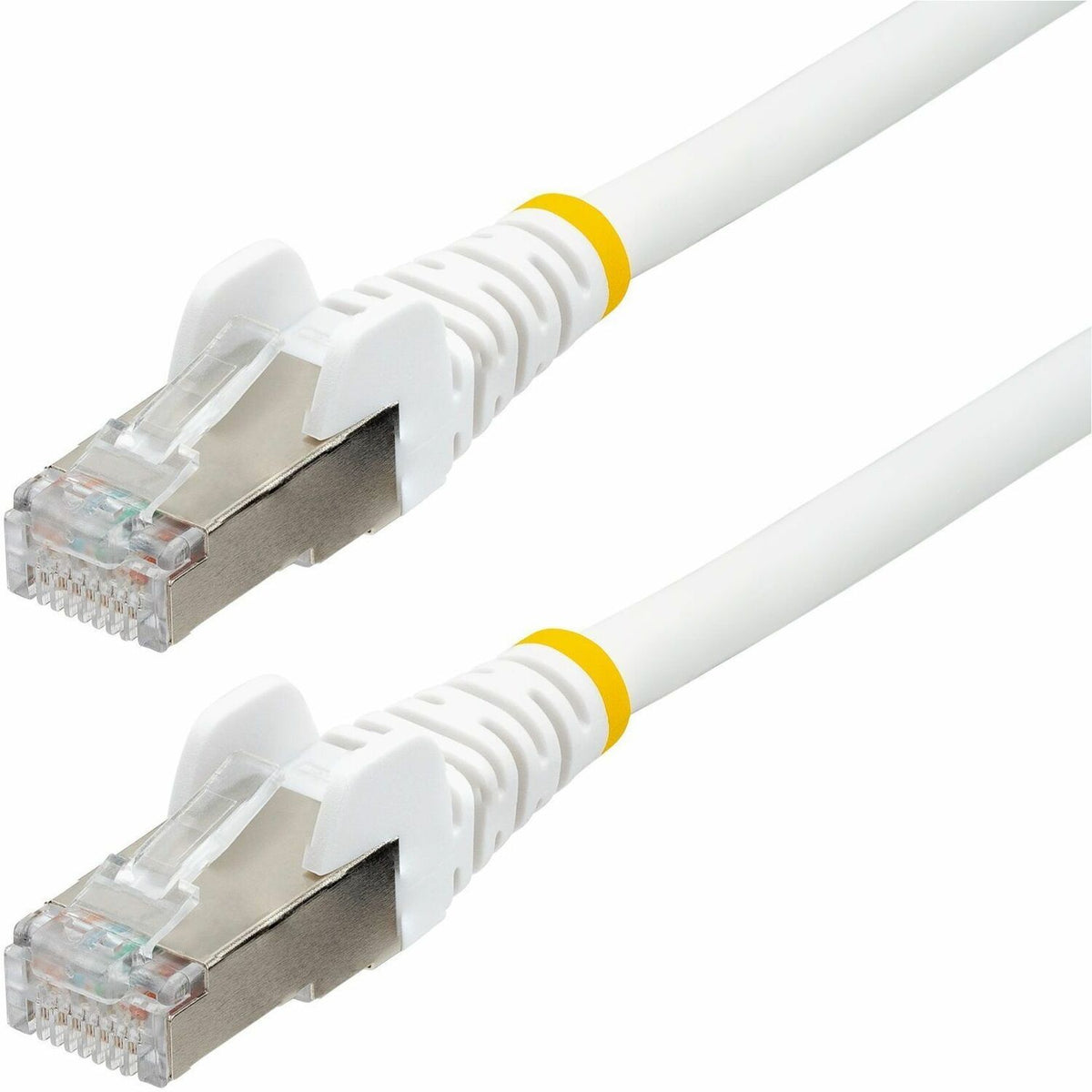 Main Image for StarTech 60in CAT6a Ethernet Cable, White Low Smoke Zero Halogen (LSZH) 10 GbE 100W PoE S/FTP Snagless RJ-45 Network Patch Cord