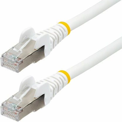 Main Image for StarTech 60in CAT6a Ethernet Cable, White Low Smoke Zero Halogen (LSZH) 10 GbE 100W PoE S/FTP Snagless RJ-45 Network Patch Cord