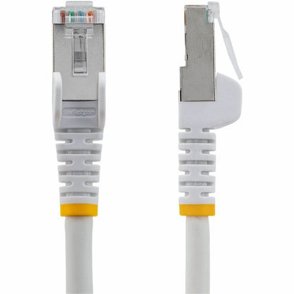 Alternate-Image1 Image for StarTech 60in CAT6a Ethernet Cable, White Low Smoke Zero Halogen (LSZH) 10 GbE 100W PoE S/FTP Snagless RJ-45 Network Patch Cord