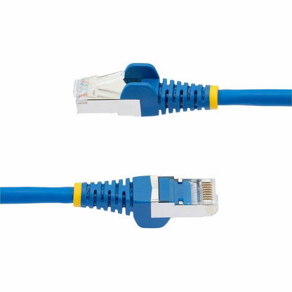Alternate-Image2 Image for StarTech 60in CAT6a Ethernet Cable, Blue Low Smoke Zero Halogen (LSZH) 10 GbE 100W PoE S/FTP Snagless RJ-45 Network Patch Cord