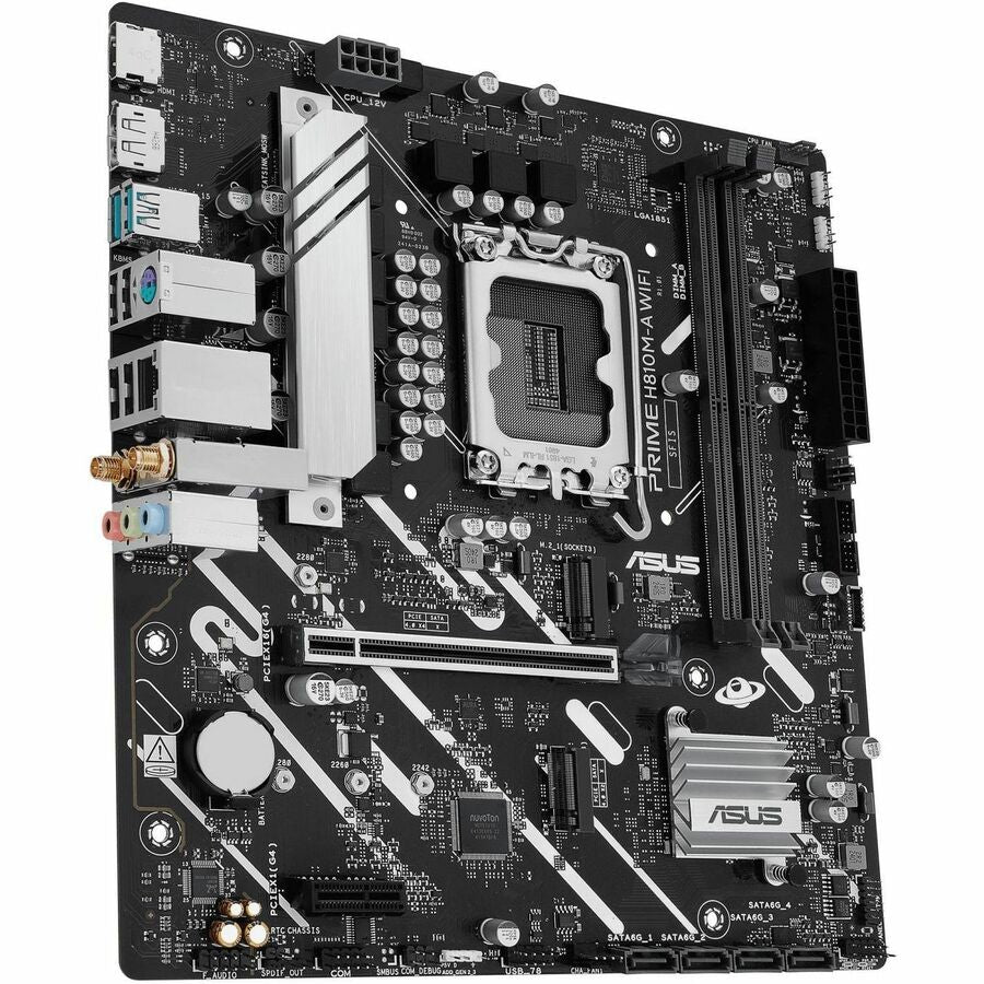 Alternate-Image1 Image for Asus Prime H810M-A WIFI-CSM Desktop Motherboard - Intel H810 Chipset - Socket LGA-1851 - Micro ATX