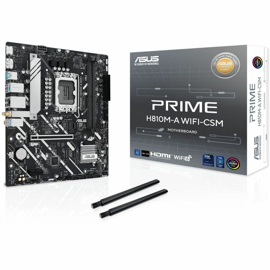 Alternate-Image6 Image for Asus Prime H810M-A WIFI-CSM Desktop Motherboard - Intel H810 Chipset - Socket LGA-1851 - Micro ATX