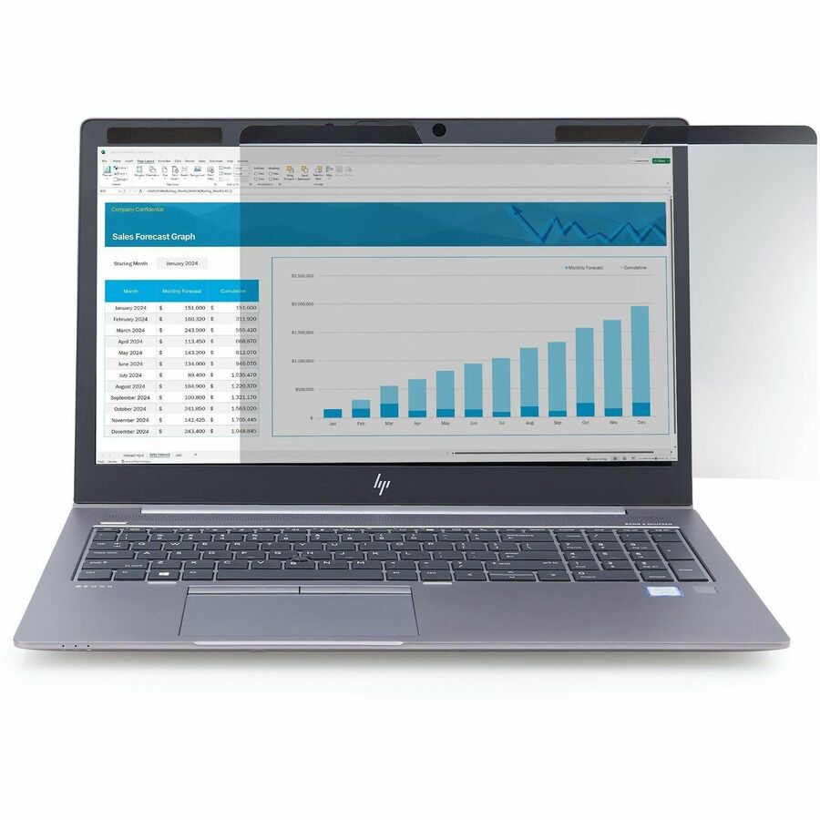 Front Image for StarTech.com Magnetic Privacy Screen For 14-Inch 16:9 Laptop, Reversible Filter, Computer Screen Protector, TAA, Blue Light Shield