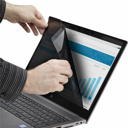 Life-Style Image for StarTech.com Magnetic Privacy Screen For 14-Inch 16:9 Laptop, Reversible Filter, Computer Screen Protector, TAA, Blue Light Shield