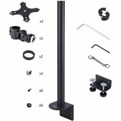 Alternate-Image5 Image for StarTech Desk Mount For 2x Vertically Stacked Monitors, Dual 49" , Total 70lb/32kg, C-Clamp, VESA, Widescreen 16:9/Ultrawide 32:9, TAA