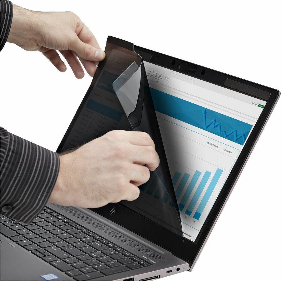 Life-Style Image for StarTech Magnetic Privacy Screen For 13.3-Inch 16:9 Laptop, Reversible Filter, Computer Screen Protector, TAA, Blue Light Shield