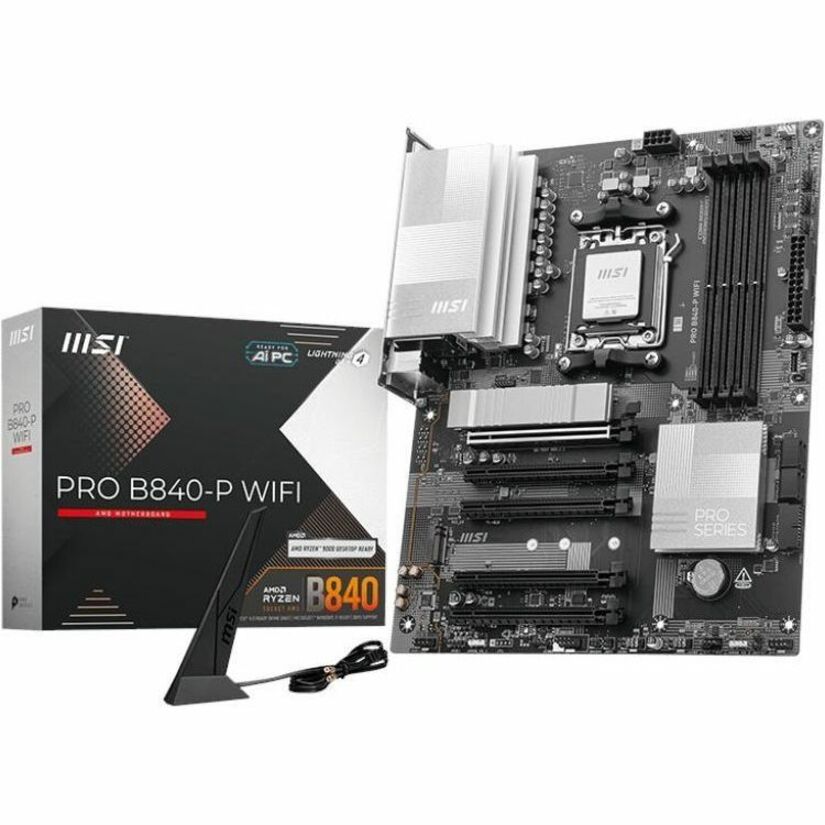 Alternate-Image4 Image for MSI Pro B840-P WIFI Gaming Desktop Motherboard - AMD B840 Chipset - Socket AM5 - ATX