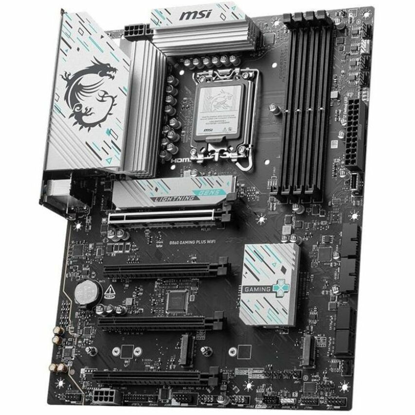 Alternate-Image1 Image for MSI B860 GAMING PLUS WIFI Gaming Desktop Motherboard - Intel B860 Chipset - Socket LGA-1851 - ATX