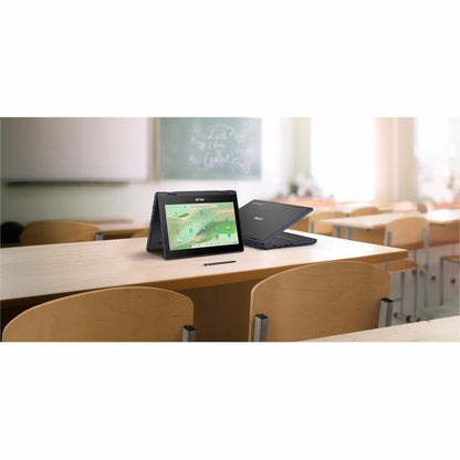 Life-Style Image for Asus Chromebook CR11 Flip CR1104F CR1104FTA-YZ84T 11.6" Touchscreen Rugged Convertible 2 in 1 Chromebook - HD - Intel N-Series N150 - 8 GB - 64 GB Flash Memory - Mineral Gray