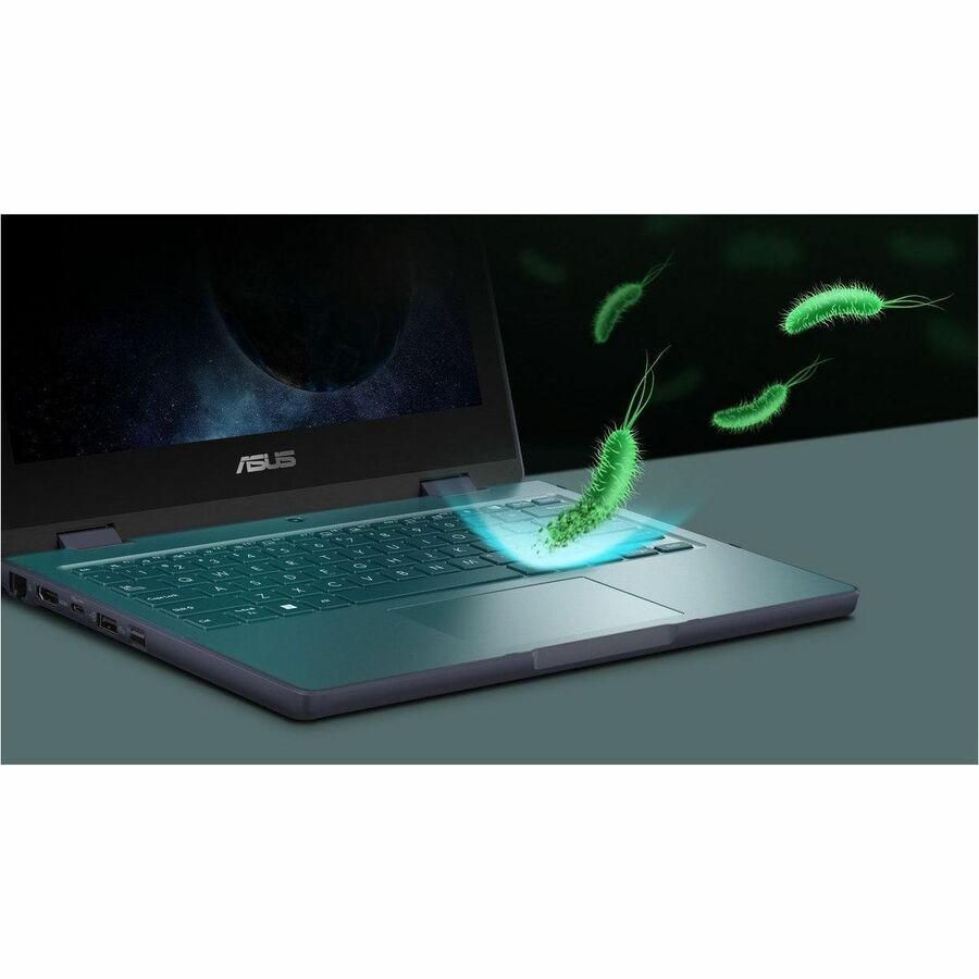 Alternate-Image10 Image for Asus BR1104F BR1104FTA-YS14T 11.6" Touchscreen Rugged Convertible 2 in 1 Notebook - HD - Intel N-Series N150 - 4 GB - 128 GB SSD - Mineral Gray