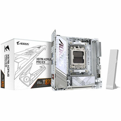 Alternate-Image1 Image for GIGABYTE Ultra Durable X870I AORUS PRO ICE Gaming Desktop Motherboard - AMD X870 Chipset - Socket AM5 - Mini ITX