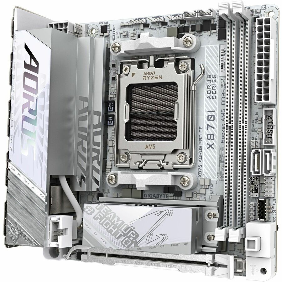 Alternate-Image2 Image for GIGABYTE Ultra Durable X870I AORUS PRO ICE Gaming Desktop Motherboard - AMD X870 Chipset - Socket AM5 - Mini ITX