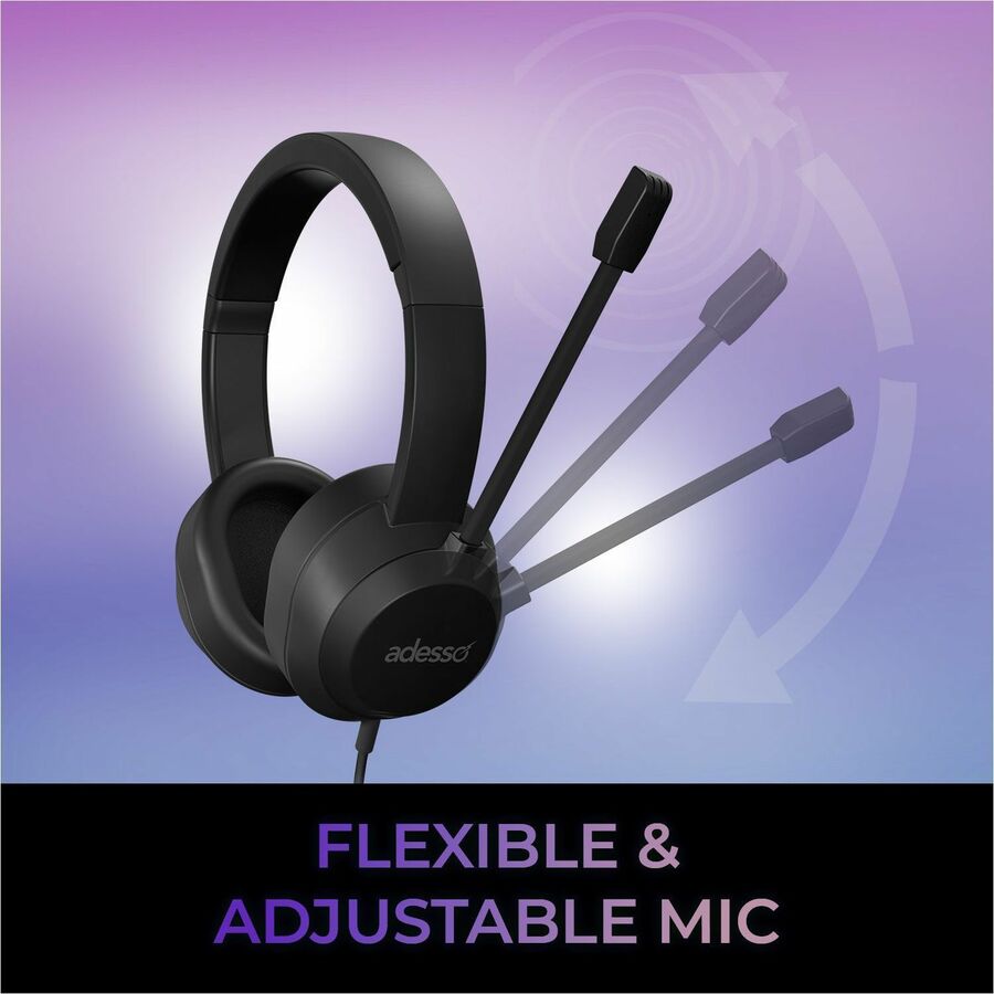 Alternate-Image3 Image for Adesso Xtream P7 Wired Stereo Headset With AI Controls