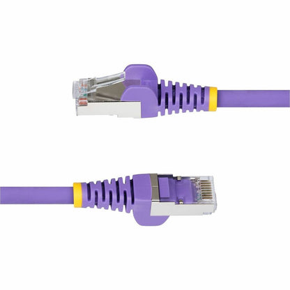 Alternate-Image2 Image for StarTech.com 6ft Purple CAT6a Ethernet Cable, Snagless RJ45, 10G, 100W PoE, S/FTP, LSZH, 27AWG Bare Copper, 500MHz, Shielded Network Cord