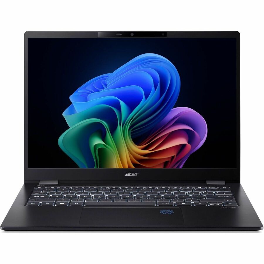 Front Image for Acer TravelMate P6 14 AI P614-54 TMP614-54-783H 14" Copilot+ PC Notebook - WQXGA+ - 120 Hz - Intel Core Ultra 7 256V - 16 GB - 1 TB SSD - English Keyboard - Black