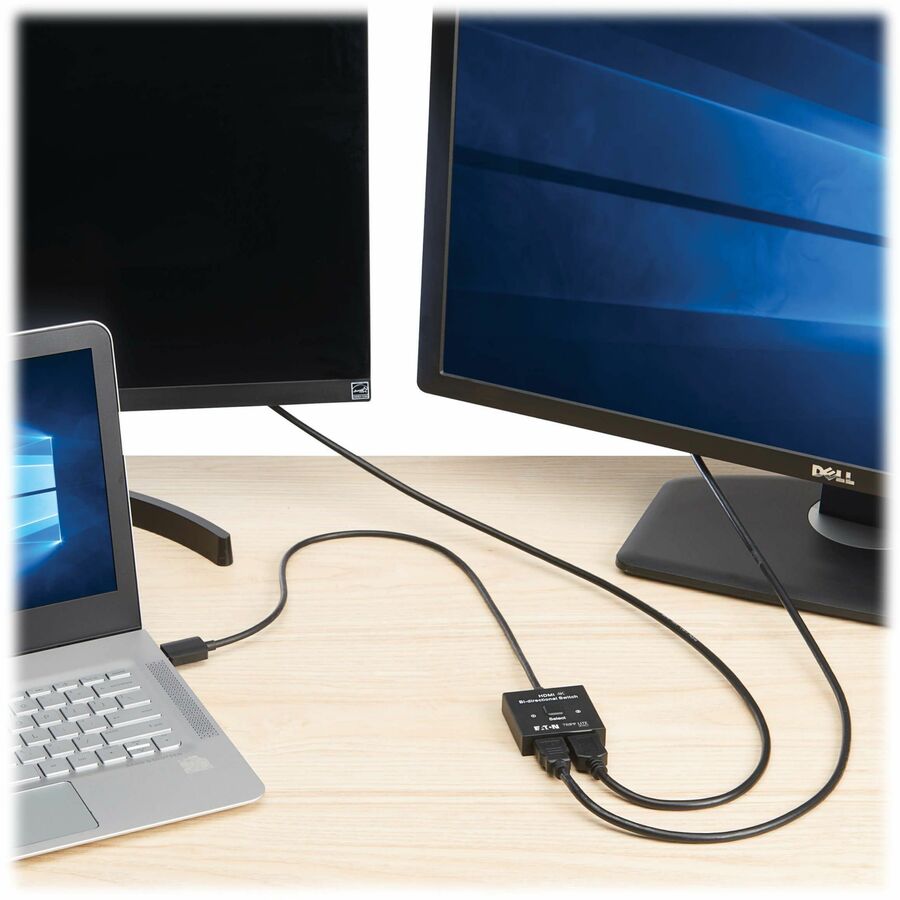 Alternate-Image1 Image for Eaton Tripp Lite Series 2x1 Bi-Directional HDMI Switch - 4K 60 Hz, HDR, HDCP Passthrough