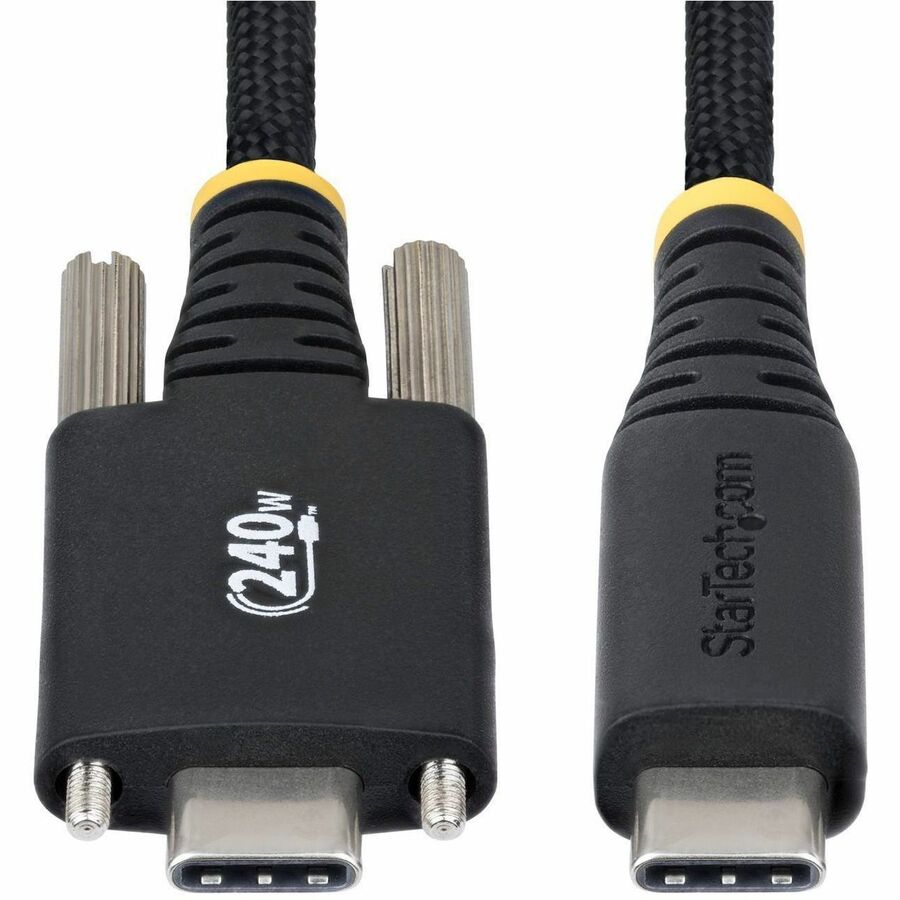 Alternate-Image5 Image for StarTech 10ft (3m) USB-C Charging Cable, Durable and Ultra-Flexible, Screw Locking, 240W (5A) PD EPR, USB 2.0 charger Cord, USB-IF