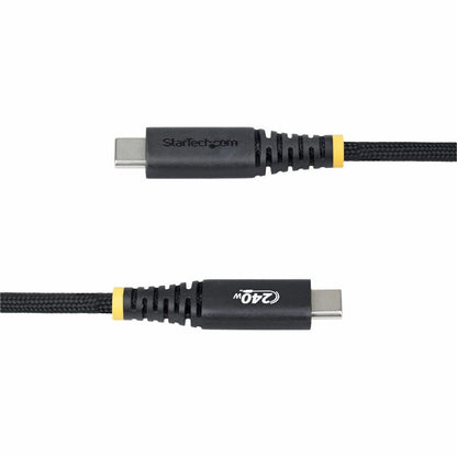 Alternate-Image4 Image for StarTech.com 6.6ft (2m) USB-C Charging Cable, Side Screw Locking, 240W (5A) PD EPR, Silicone Jacket w/Braid, Rugged USB 2.0 Cord, USB-IF