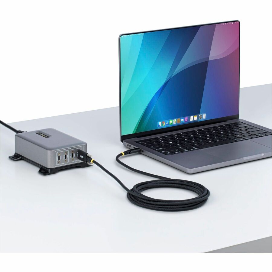 Alternate-Image6 Image for StarTech.com 6.6ft (2m) USB-C Charging Cable, Side Screw Locking, 240W (5A) PD EPR, Silicone Jacket w/Braid, Rugged USB 2.0 Cord, USB-IF