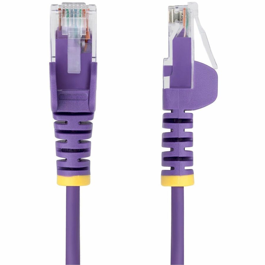 Alternate-Image7 Image for StarTech.com 7ft Purple Slim CAT6 Ethernet Cable, Slim Snagless RJ45, UTP, LSZH, 28AWG Bare Copper, Slim Network Patch Cord, Fluke Tested
